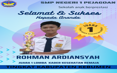 Lomba KKR (Kader Kesehatan Remaja), SMP N 1 Pejagoan Raih Juara 1 Tingkat Kabupaten