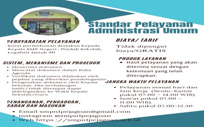 STANDAR PELAYANAN ADMINISTRASI UMUM